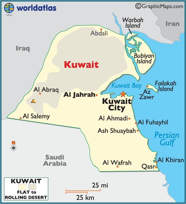 کویت نقشه کامل
