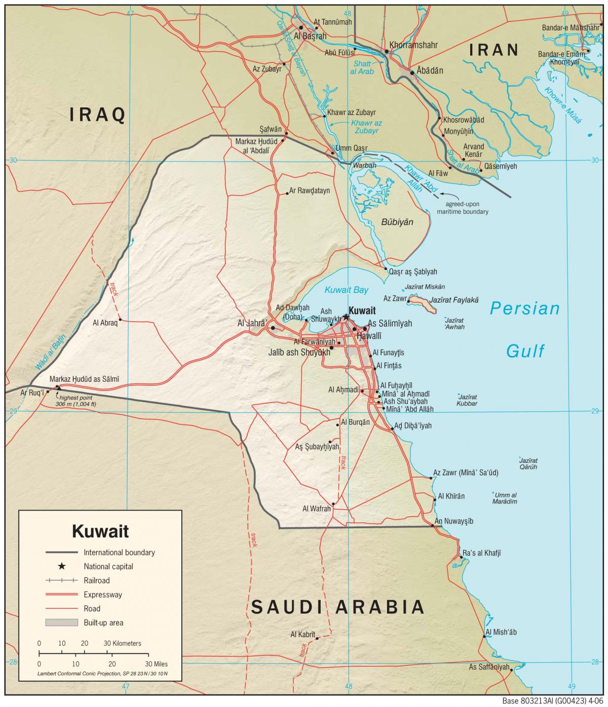 کویت نقشه محل