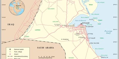 نقشه از غرب mishref کویت 