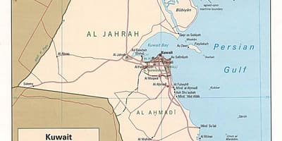 نقشه از رودخانه کویت