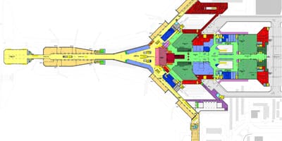 کویت در فرودگاه بین المللی ترمینال نقشه